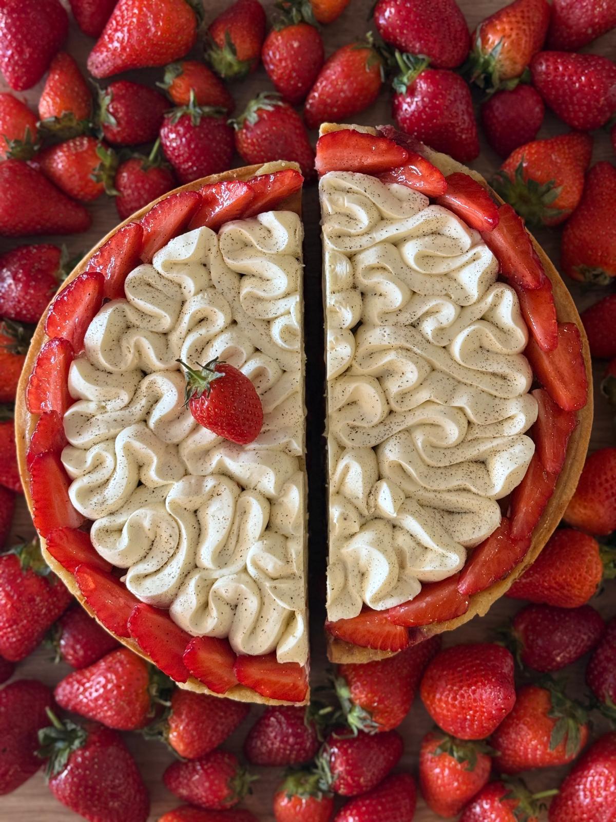 Flan fraisier signature de la Maison Noham